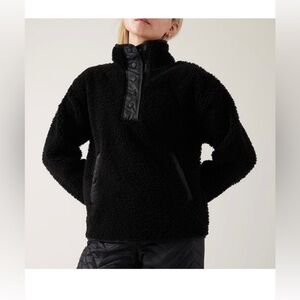 Athleta Cozy Sherpa Snap Sweatshirt